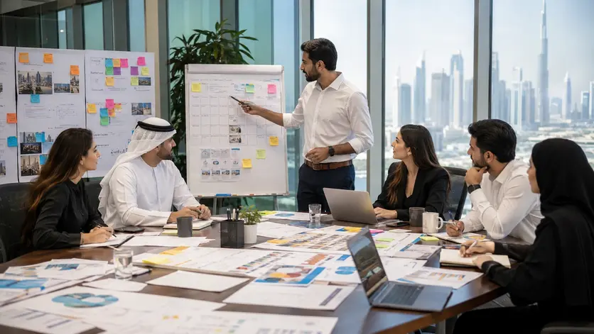 Marketing team planning a successful brand activation campaign in Dubai