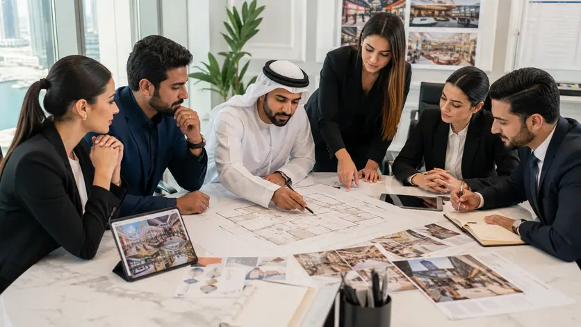 Marketing professionals planning a mall activation campaign in Dubai