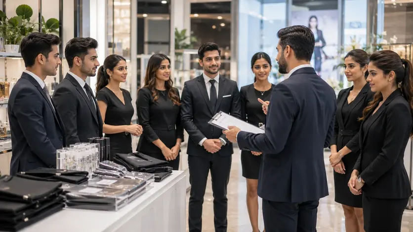 Professional event staffing team preparing for a successful brand activation in Dubai