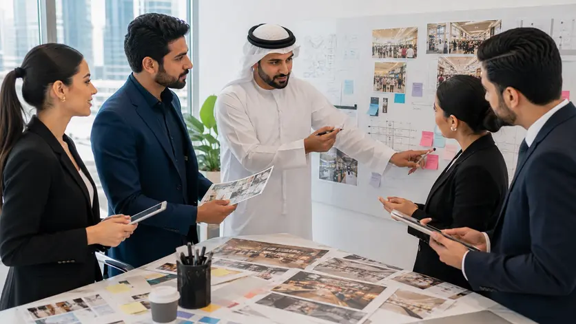 Retail marketing team preparing a successful mall activation campaign