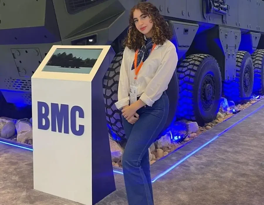 Professional female brand ambassador with superior communication skills at event in UAE
