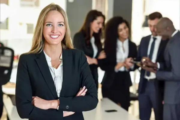 Female event hostess delivering professional event staffing services in Dubai